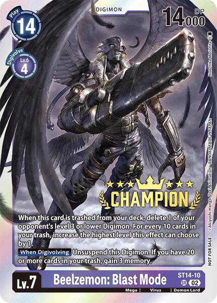 Beelzemon: Blast Mode [ST14-10] (Digimon 3-On-3 Champion) [Starter Deck: Beelzemon Advanced Deck Set] | Game Grid - Logan