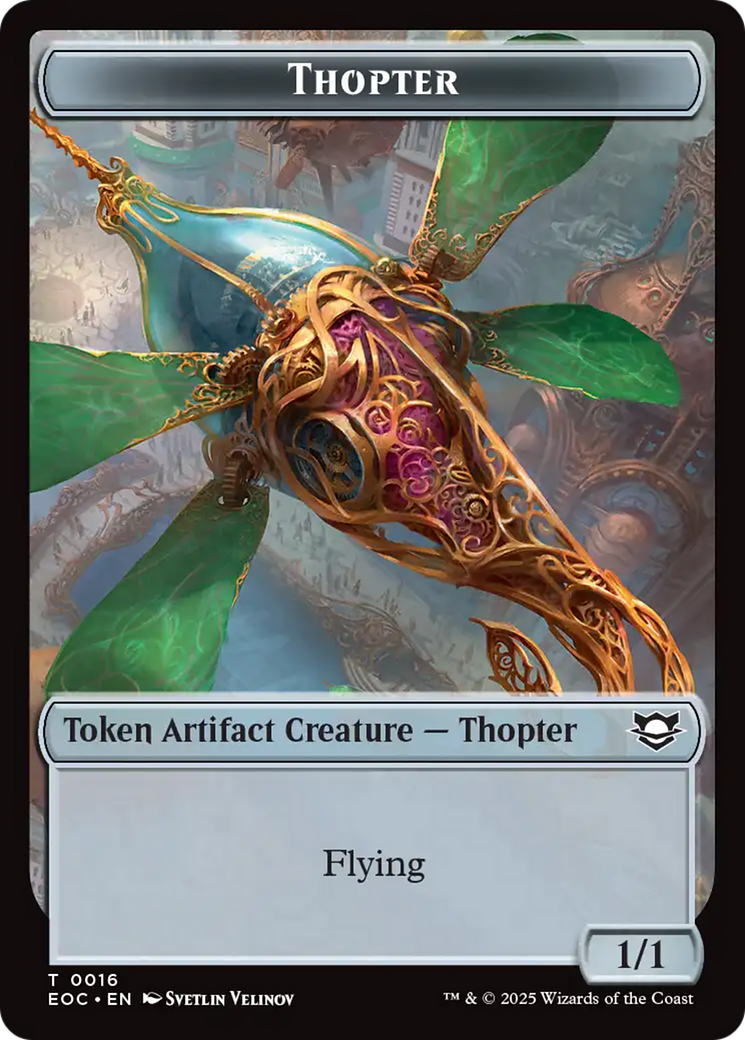 Thopter // Beast (0006) Double-Sided Token [Edge of Eternities Commander Tokens] | Game Grid - Logan