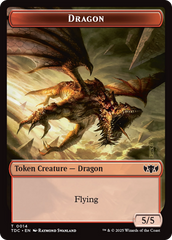 Dragon (0014) // Treasure Double-Sided Token [Tarkir: Dragonstorm Commander Tokens] | Game Grid - Logan