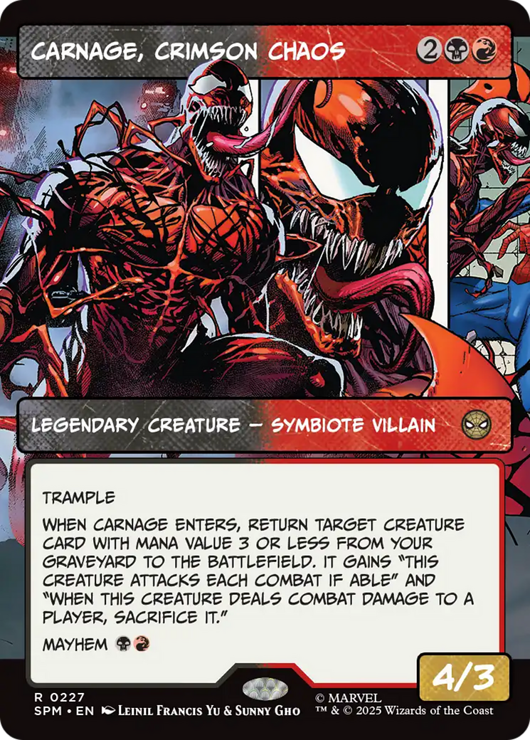 Carnage, Crimson Chaos (Borderless) [Marvel's Spider-Man] | Game Grid - Logan