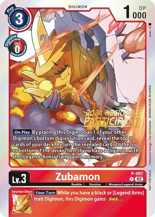 Zubamon [P-097] - P-097 (2024 Regionals Participant) [Promotional Cards] | Game Grid - Logan