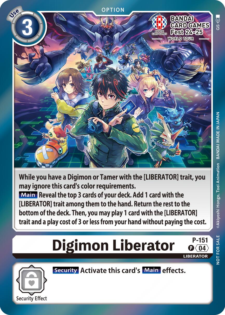 Digimon Liberator [P-151] - P-151 (BANDAI Card Games Fest 24-25 World Tour) [Promotional Cards] | Game Grid - Logan