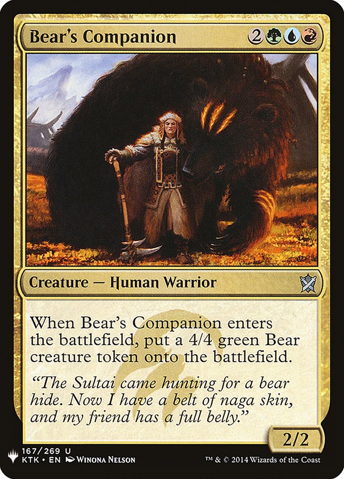 Bear's Companion [Mystery Booster] | Game Grid - Logan