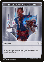 Treasure (21) // Teferi Akosa of Zhalfir Emblem Double-Sided Token [March of the Machine Tokens] | Game Grid - Logan