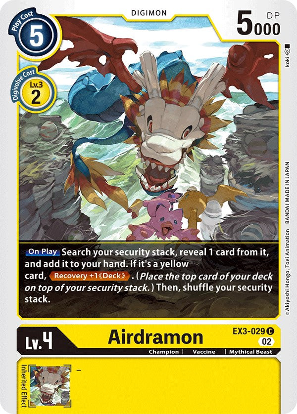 Airdramon [EX3-029] [Draconic Roar] | Game Grid - Logan