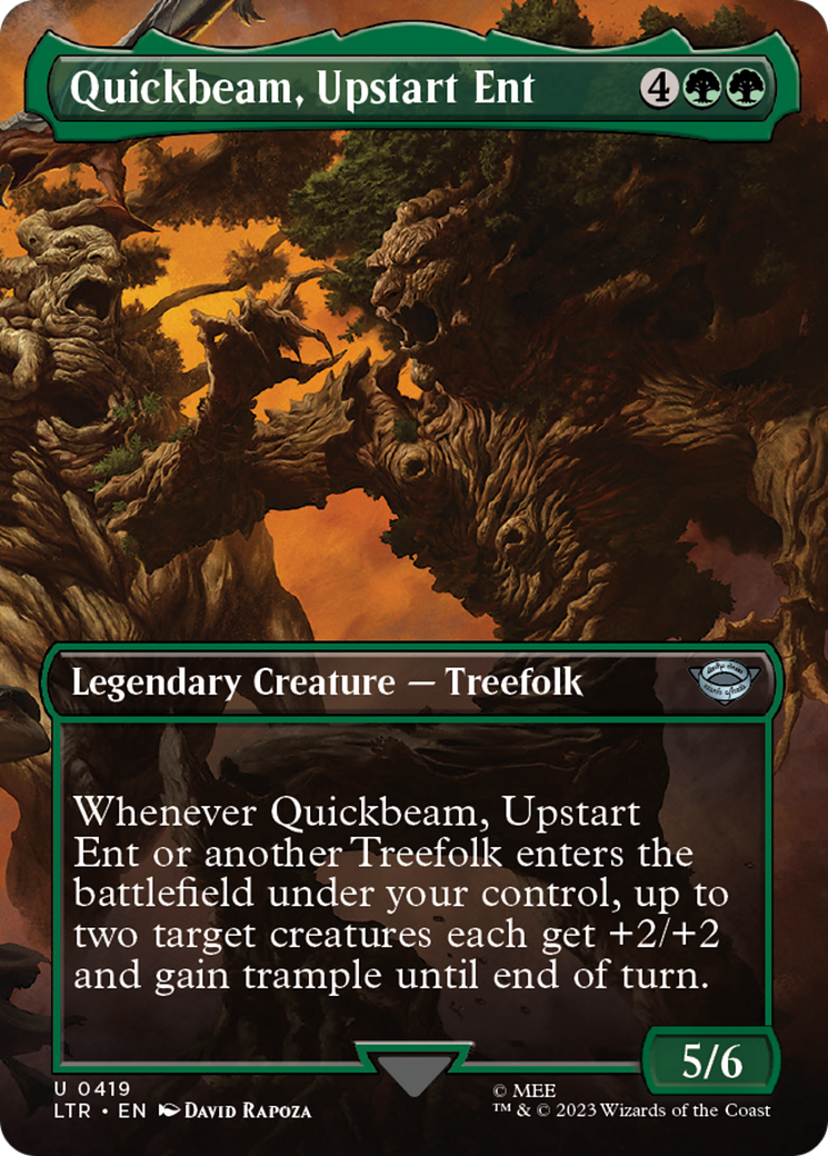 Quickbeam, Upstart Ent (Borderless Alternate Art) [The Lord of the Rings: Tales of Middle-Earth] | Game Grid - Logan