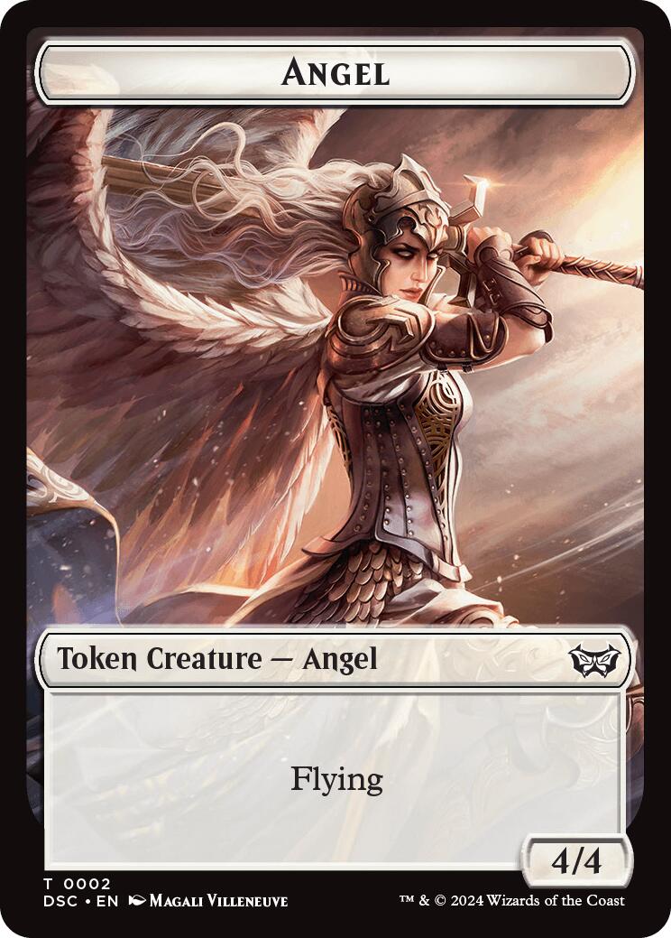 Angel // Treasure Double-Sided Token [Duskmourn: House of Horror Commander Tokens] | Game Grid - Logan