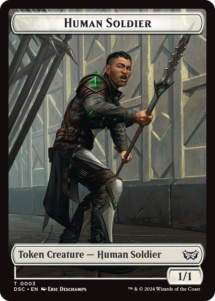 Human soldier // Scarecrow Double-Sided Token [Duskmourn: House of Horror Commander Tokens] | Game Grid - Logan