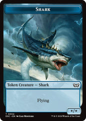 Shark // Copy Double-Sided Token [Duskmourn: House of Horror Commander Tokens] | Game Grid - Logan