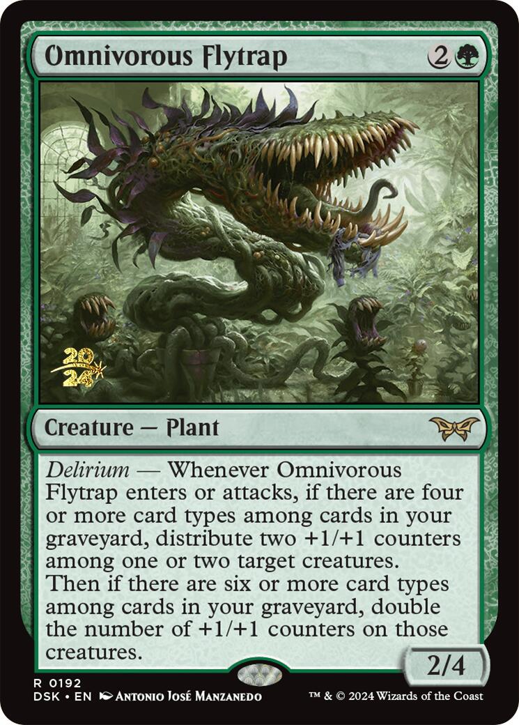 Omnivorous Flytrap [Duskmourn: House of Horror Prerelease Promos] | Game Grid - Logan