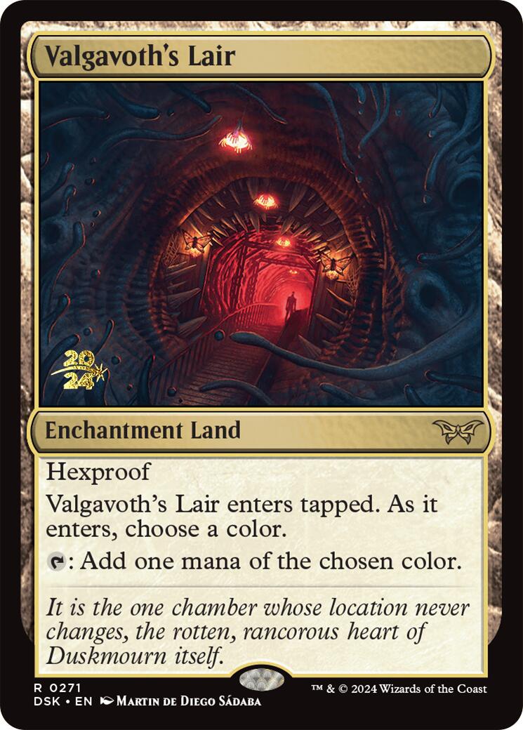 Valgavoth's Lair [Duskmourn: House of Horror Prerelease Promos] | Game Grid - Logan