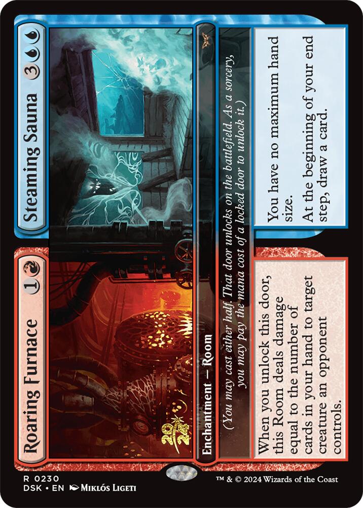 Roaring Furnace // Steaming Sauna [Duskmourn: House of Horror Prerelease Promos] | Game Grid - Logan