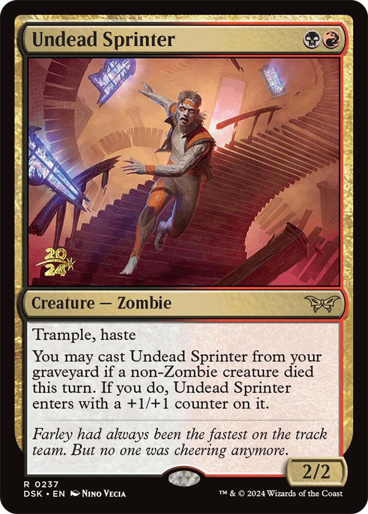 Undead Sprinter [Duskmourn: House of Horror Prerelease Promos] | Game Grid - Logan