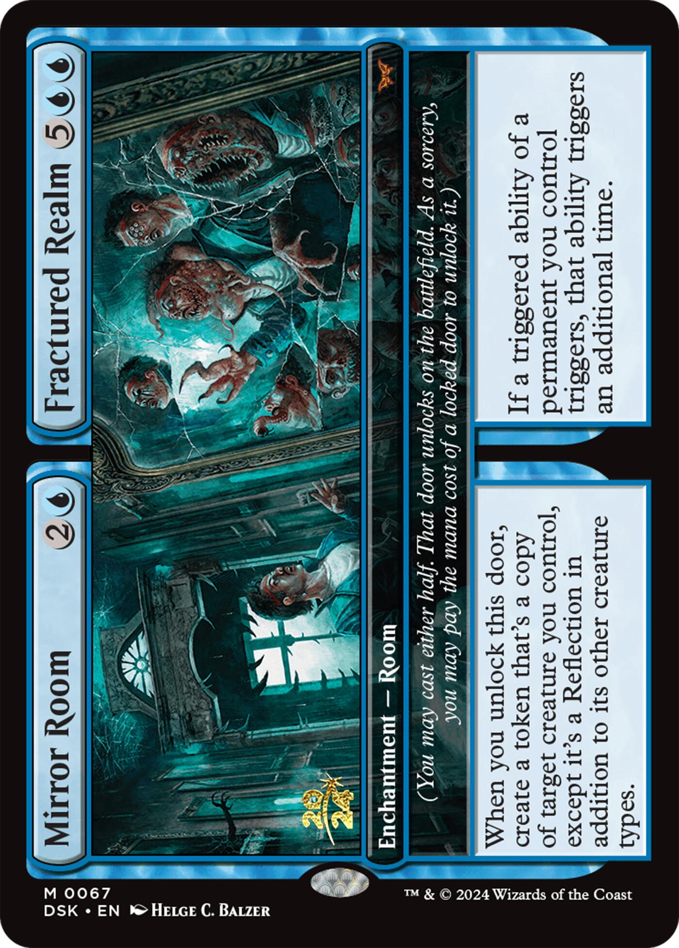 Mirror Room // Fractured Realm [Duskmourn: House of Horror Prerelease Cards] | Game Grid - Logan