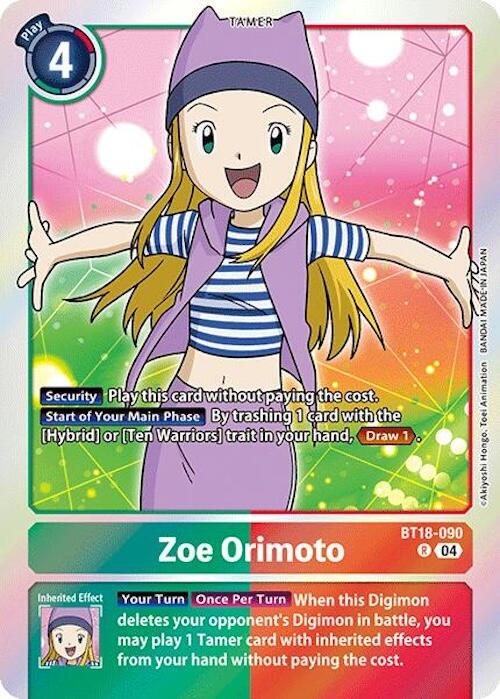 Zoe Orimoto [BT18-090] [Release Special Booster Ver.2.0] | Game Grid - Logan