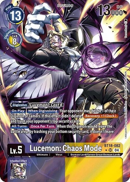 Lucemon: Chaos Mode [BT18-082] (Alternate Art) [Release Special Booster Ver.2.0] | Game Grid - Logan
