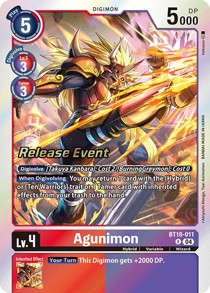 Agunimon [BT18-011] [Release Special Booster Ver.2.0 Promos] | Game Grid - Logan