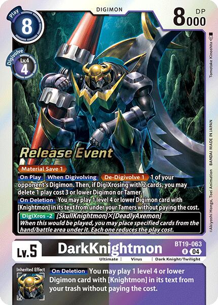 DarkKnightmon [BT19-063] [Release Special Booster Ver.2.0 Promos] | Game Grid - Logan