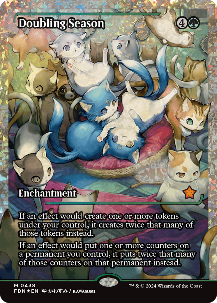 Doubling Season (Showcase) (Fracture Foil) [Foundations] | Game Grid - Logan