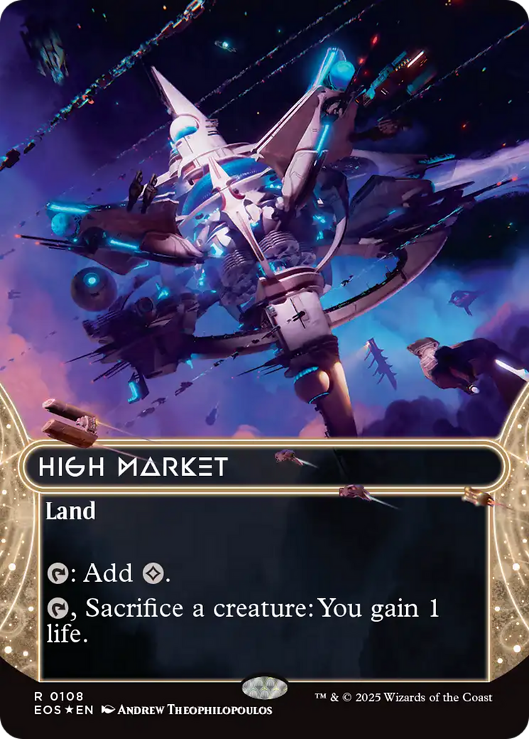High Market (0108) (Borderless) (Galaxy Foil) [Edge of Eternities: Stellar Sights] | Game Grid - Logan