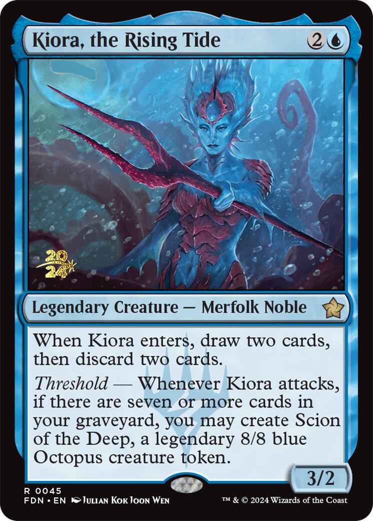 Kiora, the Rising Tide [Foundations Prerelease Promos] | Game Grid - Logan