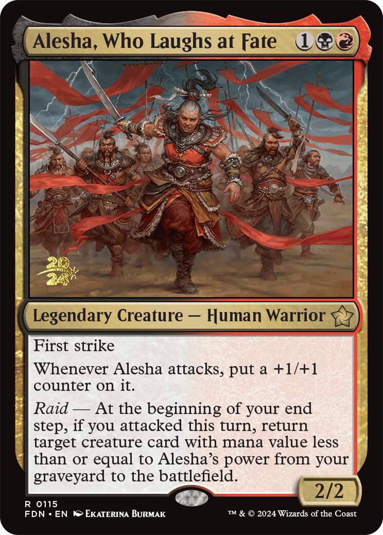 Alesha, Who Laughs at Fate [Foundations Prerelease Promos] | Game Grid - Logan