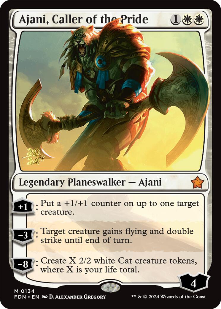 Ajani, Caller of the Pride [Foundations Prerelease Promos] | Game Grid - Logan