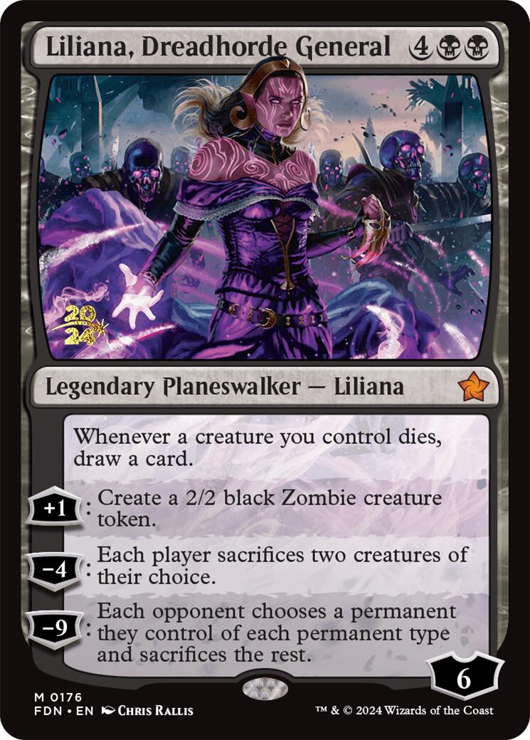 Liliana, Dreadhorde General [Foundations Prerelease Promos] | Game Grid - Logan