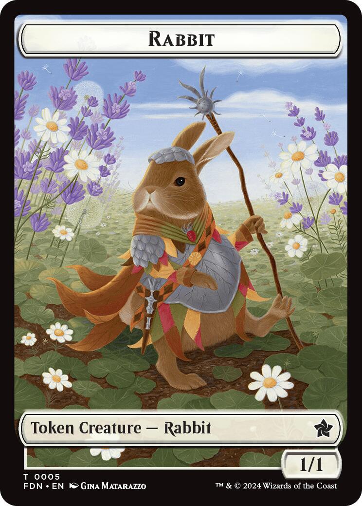 Rabbit // Soldier Double-Sided Token [Foundations Tokens] | Game Grid - Logan