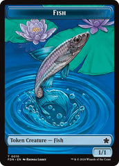 Faerie // Fish Doubled-Sided Token [Foundations Tokens] | Game Grid - Logan