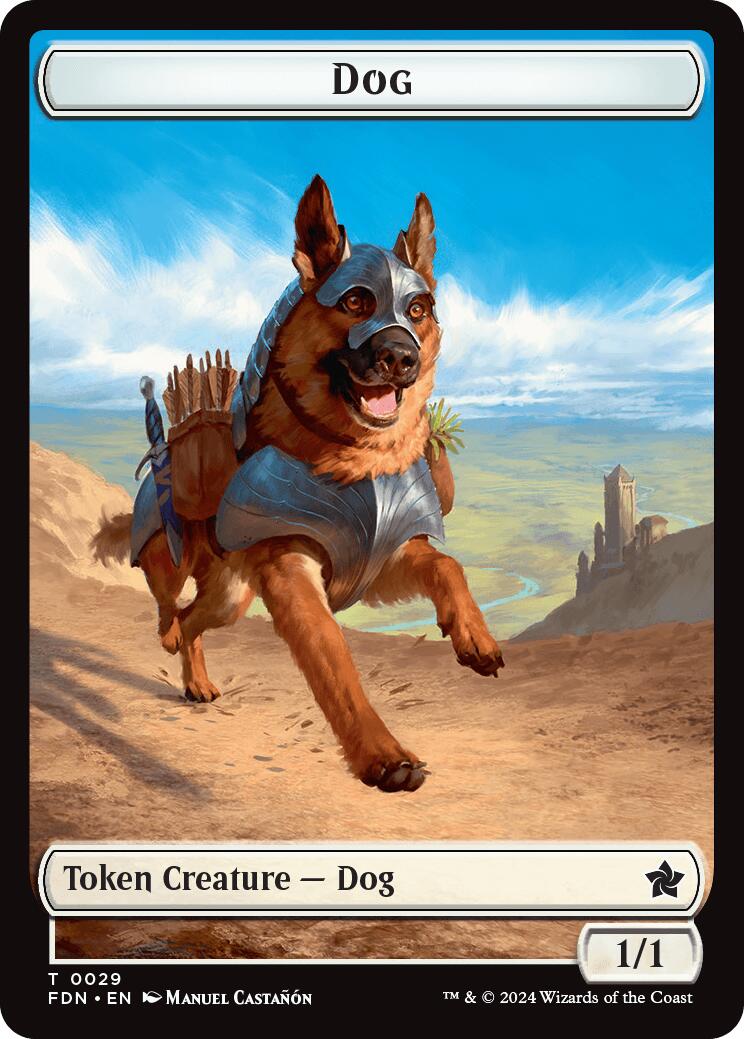 Dog // Beast (0033) Double-Sided Token [Foundations Tokens] | Game Grid - Logan