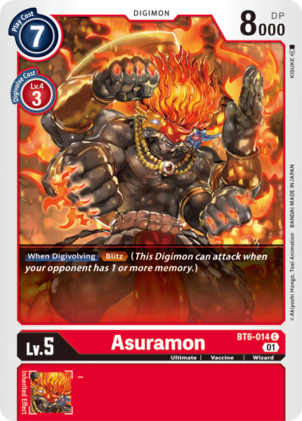 Asuramon [BT6-014] [Double Diamond] | Game Grid - Logan