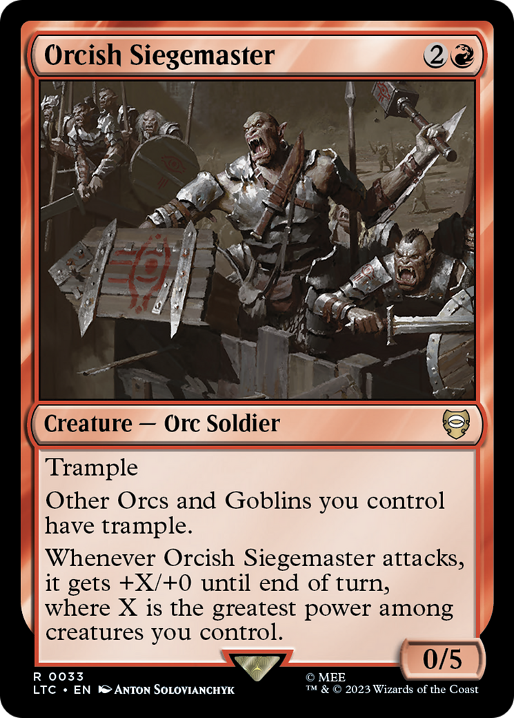 Orcish Siegemaster [The Lord of the Rings: Tales of Middle-Earth Commander] | Game Grid - Logan