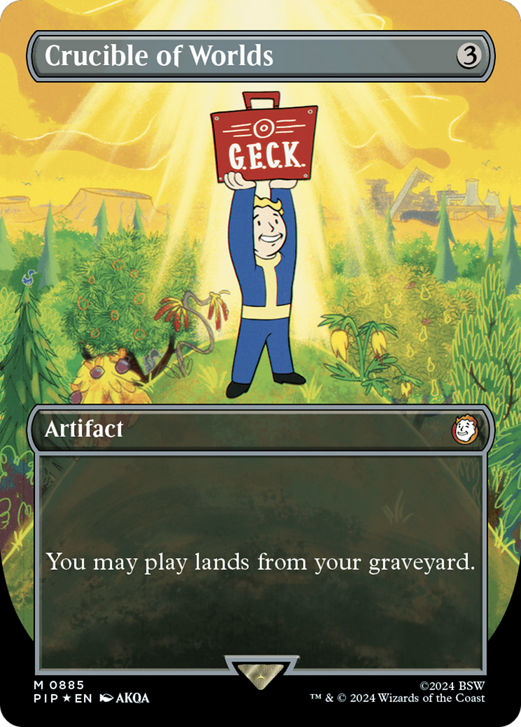 Crucible of Worlds (Borderless) (Surge Foil) [Fallout] | Game Grid - Logan