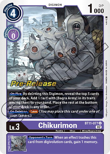 Chikurimon [BT11-077] [Dimensional Phase Pre-Release Promos] | Game Grid - Logan