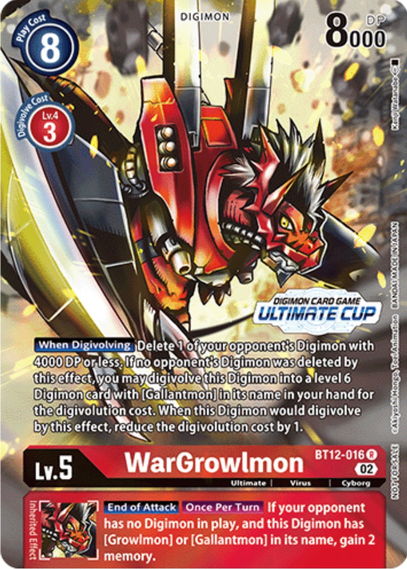 WarGrowlmon [BT12-016] (Ultimate Cup) [Across Time Promos] | Game Grid - Logan