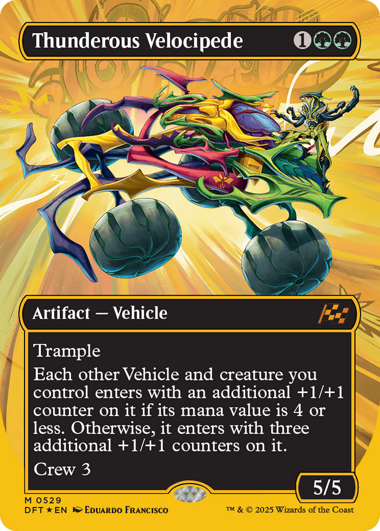 Thunderous Velocipede (Borderless) (First-Place Foil) [Aetherdrift] | Game Grid - Logan