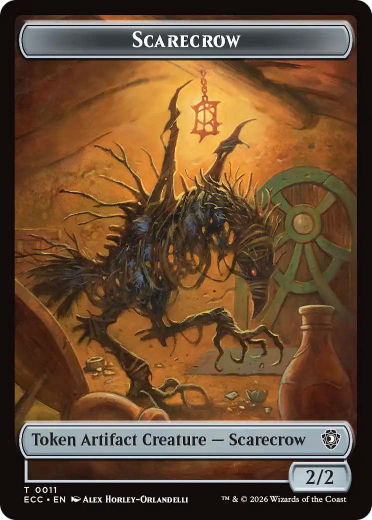 Saproling // Scarecrow Double-Sided Token [Lorwyn Eclipsed Tokens] | Game Grid - Logan