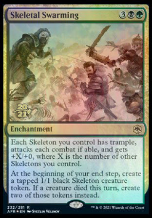 Skeletal Swarming [Dungeons & Dragons: Adventures in the Forgotten Realms Prerelease Promos] | Game Grid - Logan