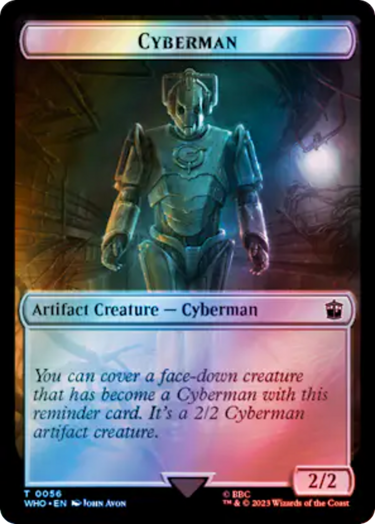 Alien Rhino // Cyberman Double-Sided Token (Surge Foil) [Doctor Who Tokens] | Game Grid - Logan