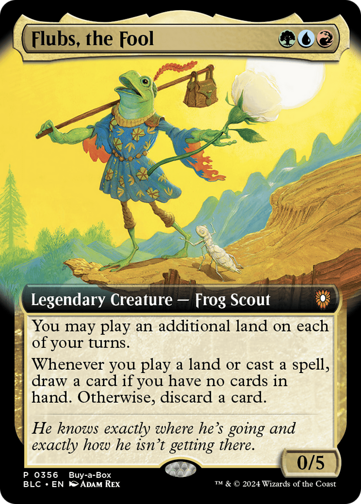 Flubs, the Fool (Buy-A-Box) (Extended Art) [Bloomburrow Promos] | Game Grid - Logan