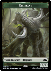 Elephant // Marit Lage Double-Sided Token [Dominaria Remastered Tokens] | Game Grid - Logan