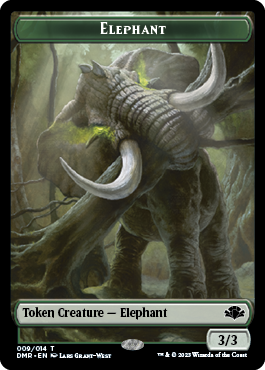 Elephant // Squirrel Double-Sided Token [Dominaria Remastered Tokens] | Game Grid - Logan