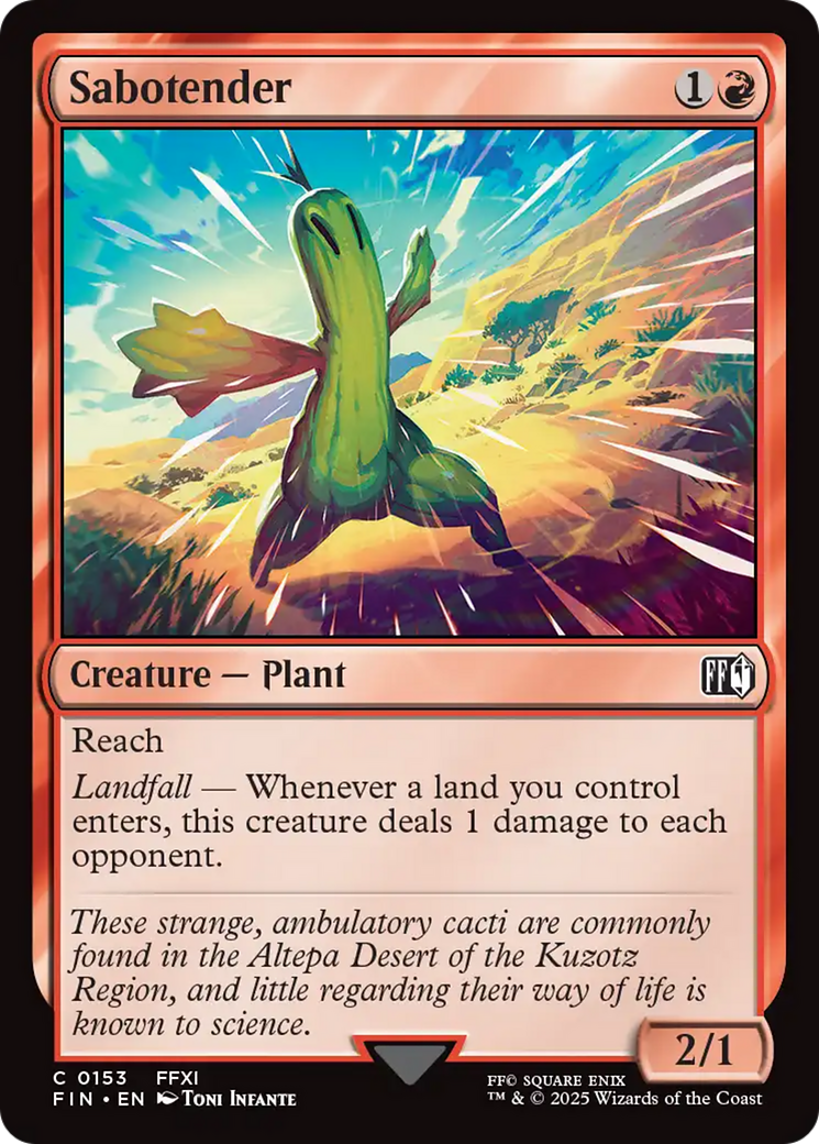 Sabotender [FINAL FANTASY] | Game Grid - Logan