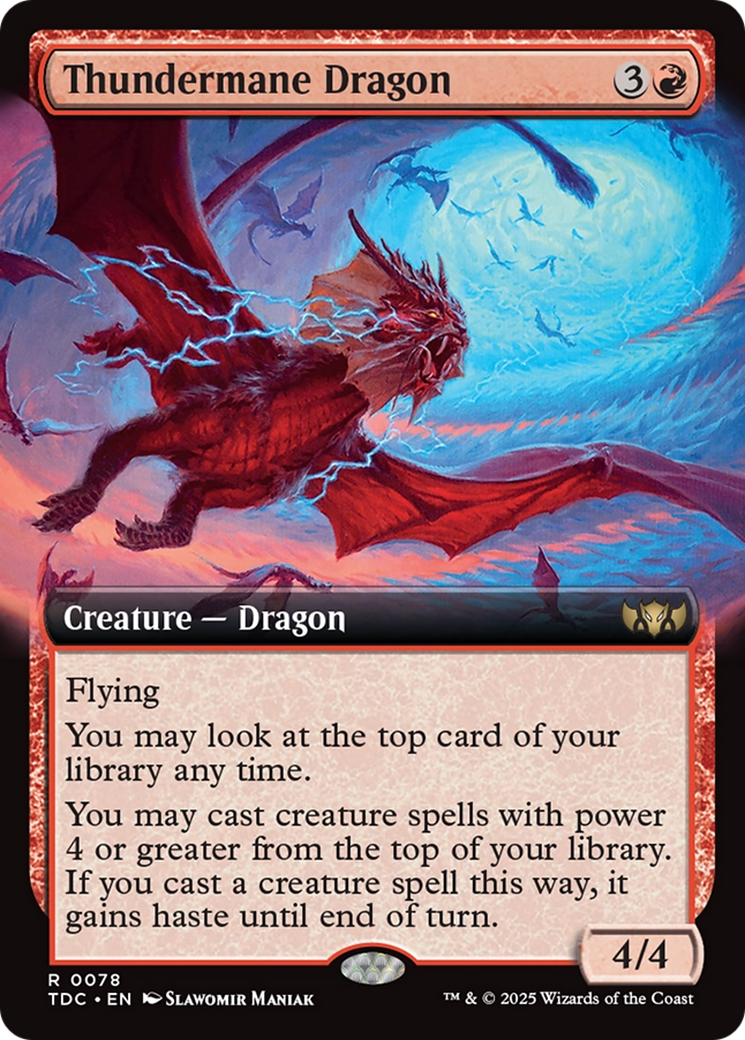 Thundermane Dragon (Extended Art) [Tarkir: Dragonstorm Commander] | Game Grid - Logan