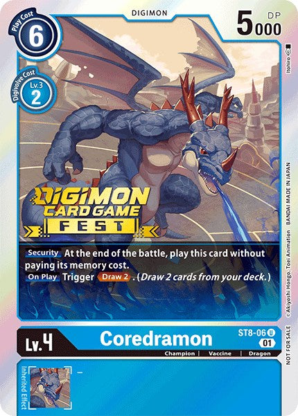 Coredramon [ST8-06] (Digimon Card Game Fest 2022) [Starter Deck: Ulforce Veedramon Promos] | Game Grid - Logan
