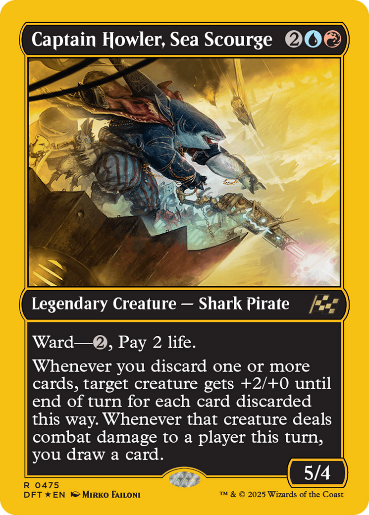 Captain Howler, Sea Scourge (First-Place Foil) [Aetherdrift] | Game Grid - Logan