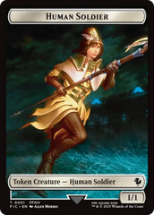 Human Soldier // Hero (0033) Double-Sided Token (Surge Foil) [FINAL FANTASY Commander Tokens] | Game Grid - Logan