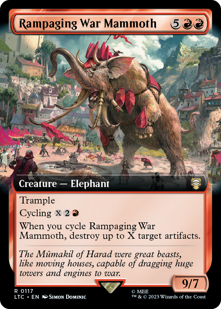 Rampaging War Mammoth (Extended Art) [The Lord of the Rings: Tales of Middle-Earth Commander] | Game Grid - Logan