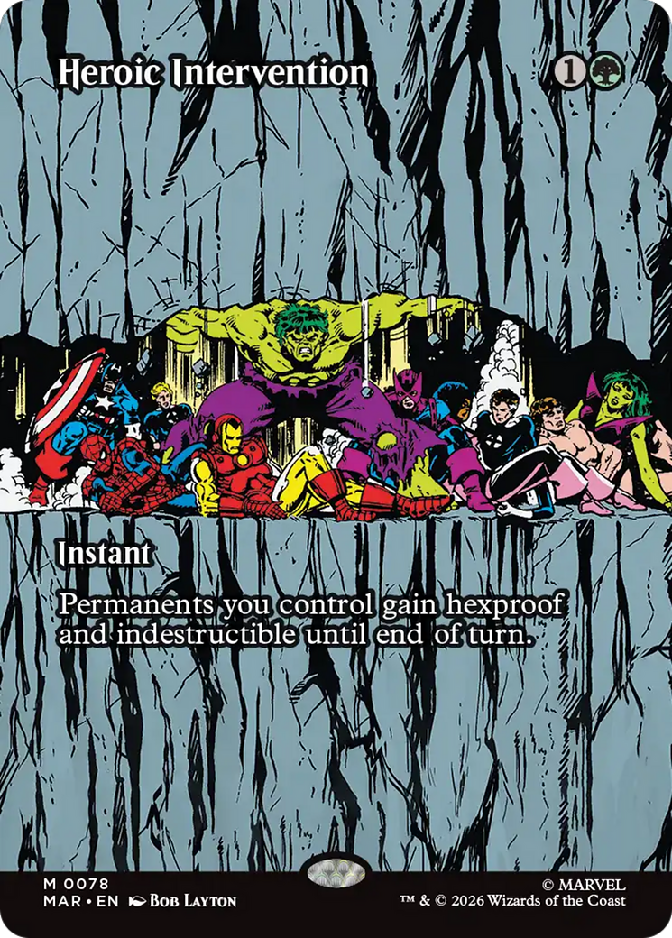 Heroic Intervention (0078) (Borderless) [Marvel Universe: Eternal-Legal] | Game Grid - Logan